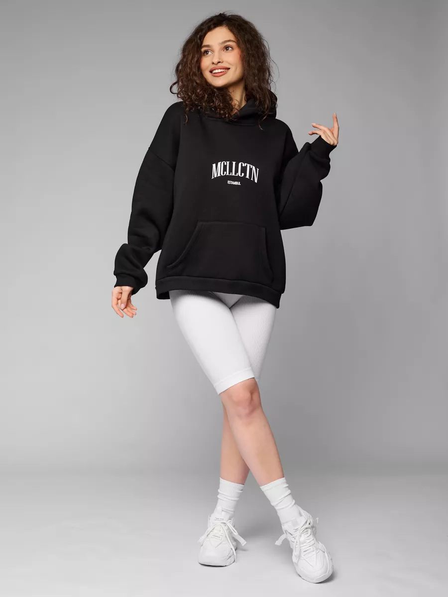 Felpa con cappuccio ampia e comoda, nuova, autunno inverno, design semplice, stampa, oversize, versatile, top._voghion.com