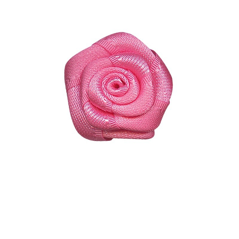 Yao Ming cinta hecha a mano Rosa flor cabeza 2,1 cm ancho té Rosa ropa textil decoración cinta pequeña flor