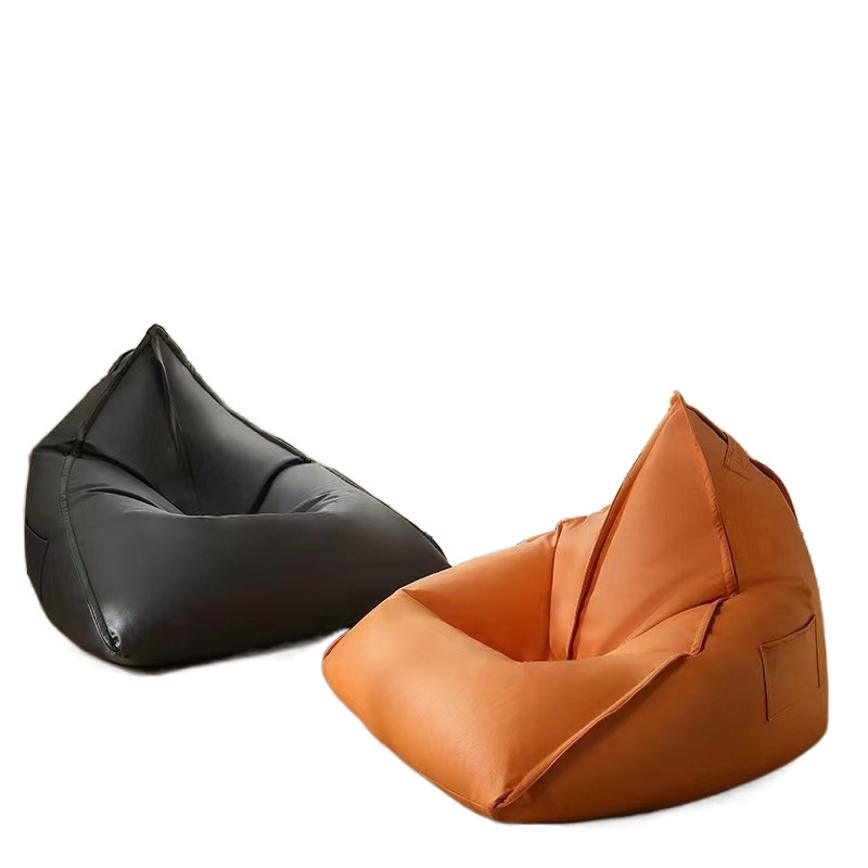 Bolsa de frijol triangular perezoso lanzamiento de arena abrigo desmontable tela de tecnología lavable sofá único color sólido