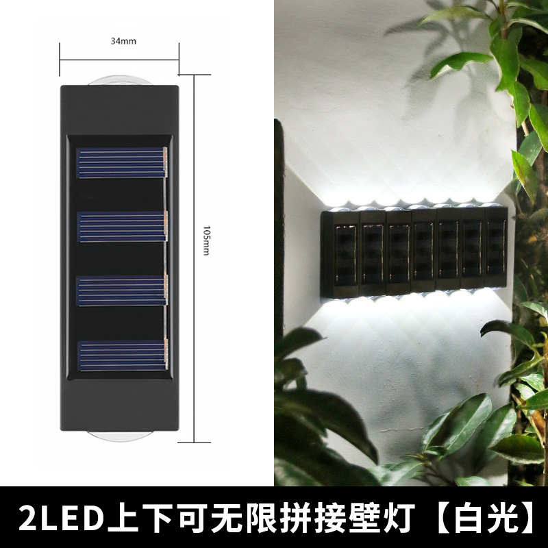 Lámpara de pared solar al aire libre paisaje patio ambiente impermeable exterior decoración de pared terraza luminosa luz de pared lavable