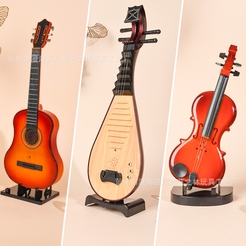 Hanfu antiguo artefacto de fotografía instrumento de luta estudio antiguo vestuario de fotografía decoración estilo de niños rendimiento violín modelo