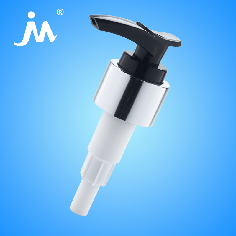 厂家定制电化铝乳液泵沐浴露螺纹按压泵PP护肤品化妆品包泵头