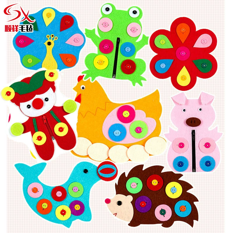 Прямые поставки с фабрики Цвет Войлок декоративный цветок детский сад макет стены наклейки DIY декоративный узор ручной работы войлочные настенные наклейки