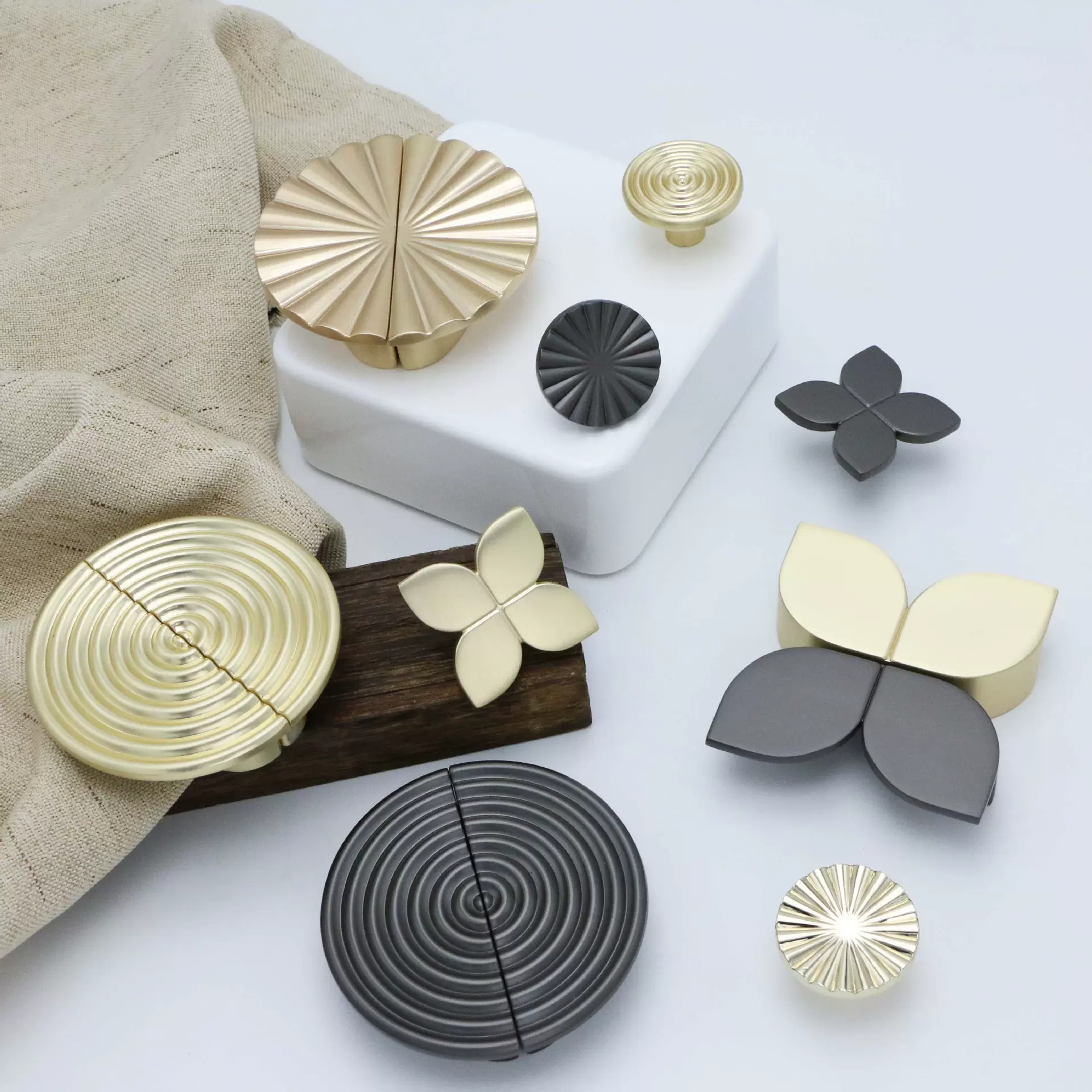 对装把手巴洛克衣柜门拉手北欧半圆形拉手橱柜抽屉扣手床头柜把手