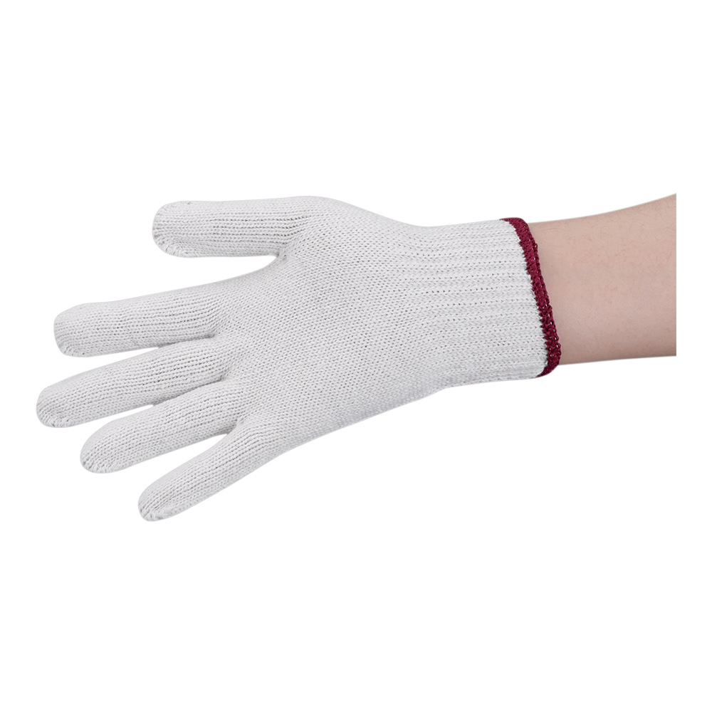 棉线手套 枣红边700g 1打(12双)其他实验室用品