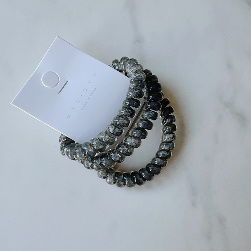 3-piece Set Of New Jelly Glossy Large Spiral Phone Cord Ties, Fashionable And Versatile, Summer High-end Hair Accessory_voghion.com