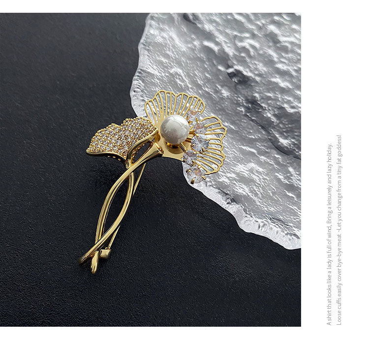 Designerelementer, blomster, skovstil, temperament, personlighed, perlestemning, broche, jakkesæt til kvinder, modenål, broche_voghion.com