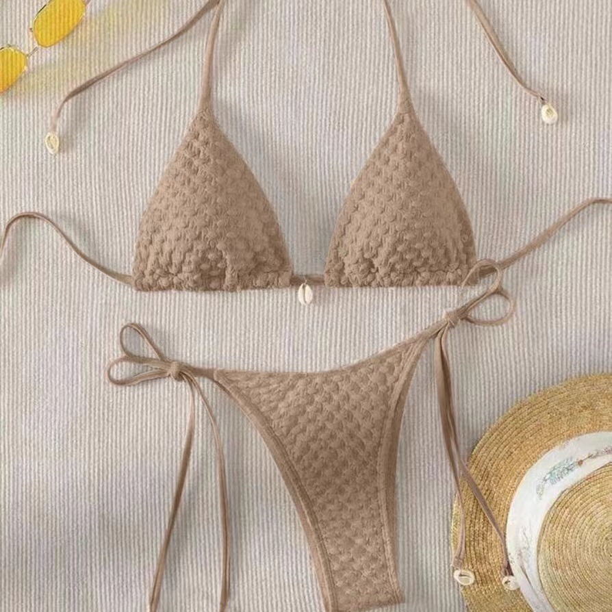 Women's Clothing Women's Sexy Two Piece Swimsuit Style Bikini Special Fabric Swimwear Beach & Pool Ready Modest Coverage_voghion.com