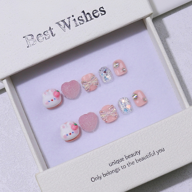 [Children's Wear Armor] New Cute Cartoon Pure Handmade Nail Art Patch Finished Products Wholesale Removable Non-toxic