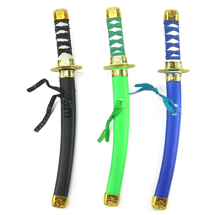 Fabricantes de niños ninja armamento juego de juguetes japoneses samurai accesorios de plástico espada samurai