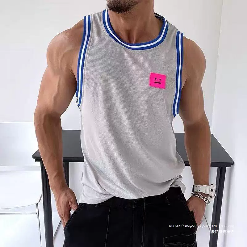 Quick dry sports vest for leisure sleevless, T-shirt for gym, summer football uniform, basketball uniform, slim fit