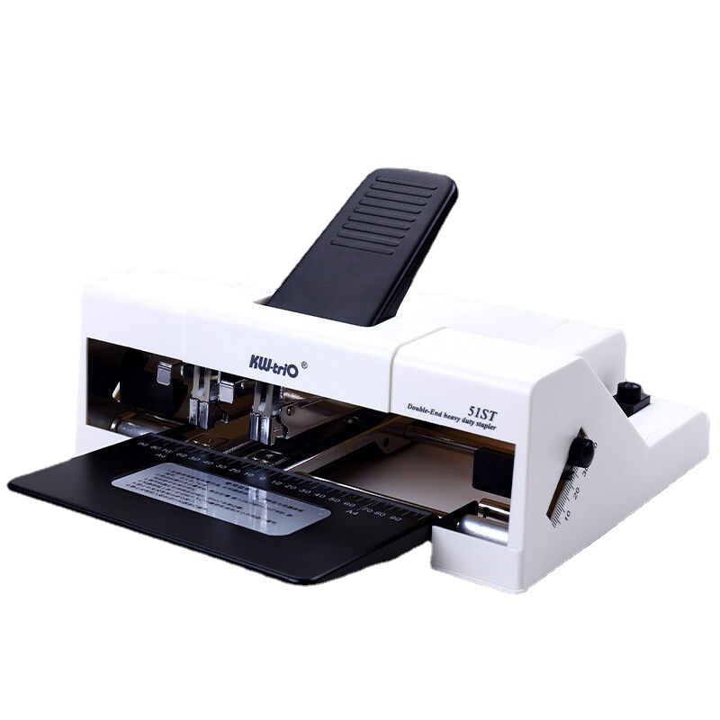 Disponible superior grapadora de doble cabeza 51ST ahorro de mano de obra de oficina de doble fila de clavos A3A4 de costura central grapadora de clavos de caballo 50 páginas