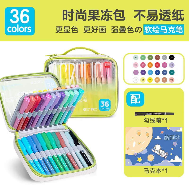 デリバッグ ストレート液体アクリルマーカーペン ソフトヘッド 積み重ね可能 強力なカバー力 小学生の絵画用の紙が透けにくい|undefined