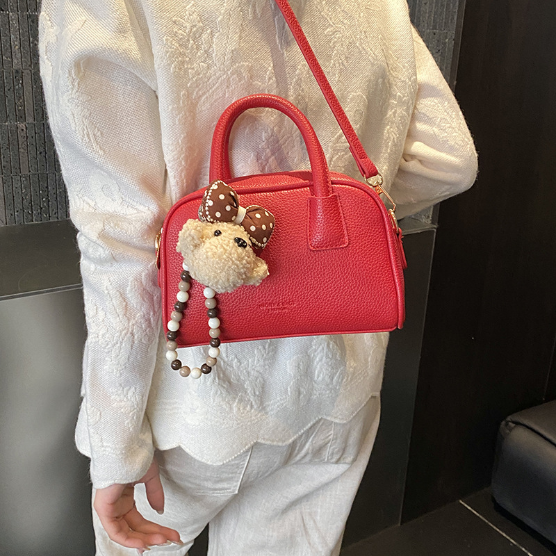 Niche Zhong bolso de almohada portátil para mujeres 2026 nuevo bolso de hombro bolso coreano bolso conchas de litchi