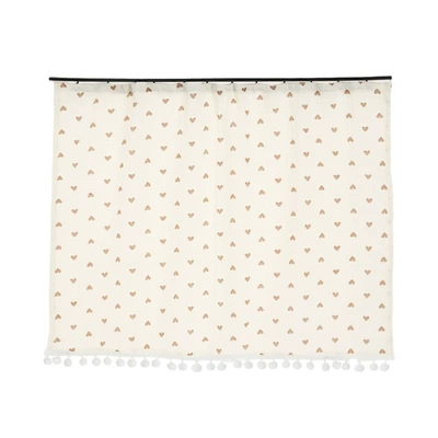 Car curtains cartoon fabric sunshade sunscreen - orbit-double-yarn-brown-love-heart-curtain