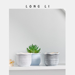 Creative Ceramic Succulent Planter Office Ornament Home Succulent Planter Wholesale Planter Ceramic Green Plant Desktop Pot