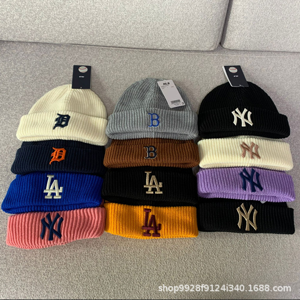 MLB 한국의 새로운 클래식 방한 모자 NY YANKEES LA 다저스 남녀 따뜻한 모직 모자 가을 겨울 니트 모자