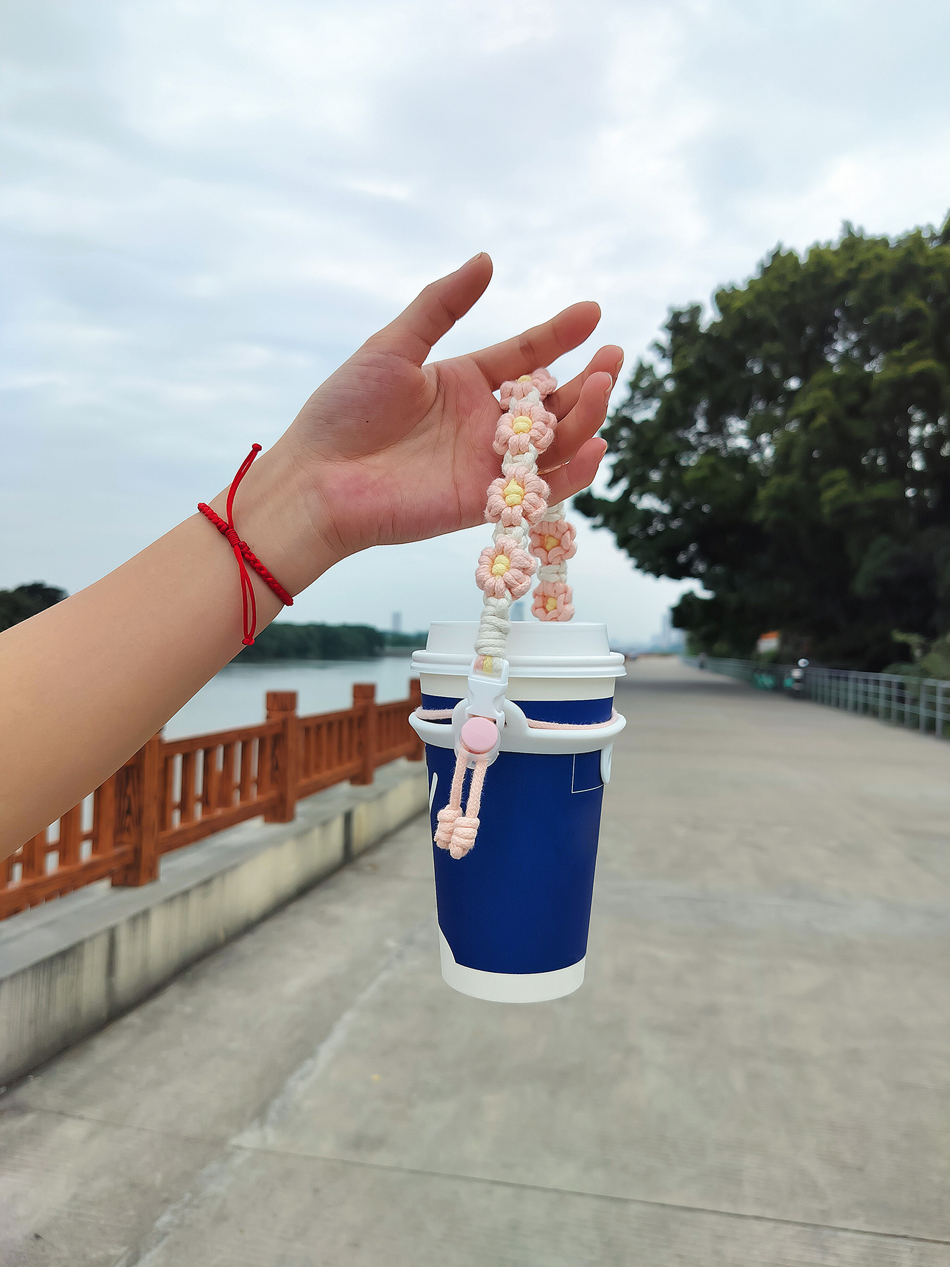 43g Weight Water Cup Belt Kitchen and drinking utensils 1 Piece Quantity Daily Occasion String Material Flower Pattern Casual Style Casual Flower String Water Cup Belt 1 Piece 7