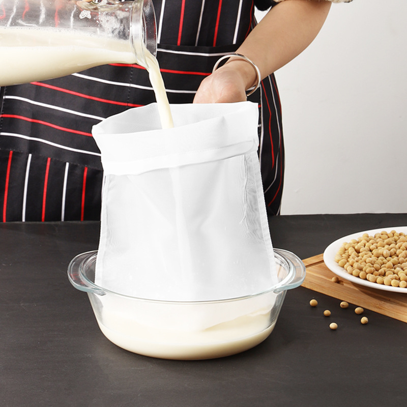 Bolsa de filtro de leche de soja doméstica ultrafina pantalla de filtro de separación de residuos cocina multifuncional bolsa de filtro de jugo bolsa de prensado de verduras bolsa de extrusión de agua de relleno de verduras