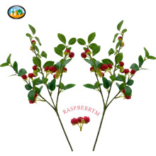 仿真树莓果覆盆子 跨境居家美陈室内装饰 人造覆盆子树莓果短枝