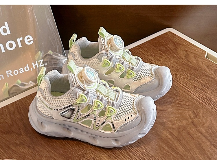 Breathable Kids Sneakers With Rotating Buckle For Boys And Girls_voghion.com