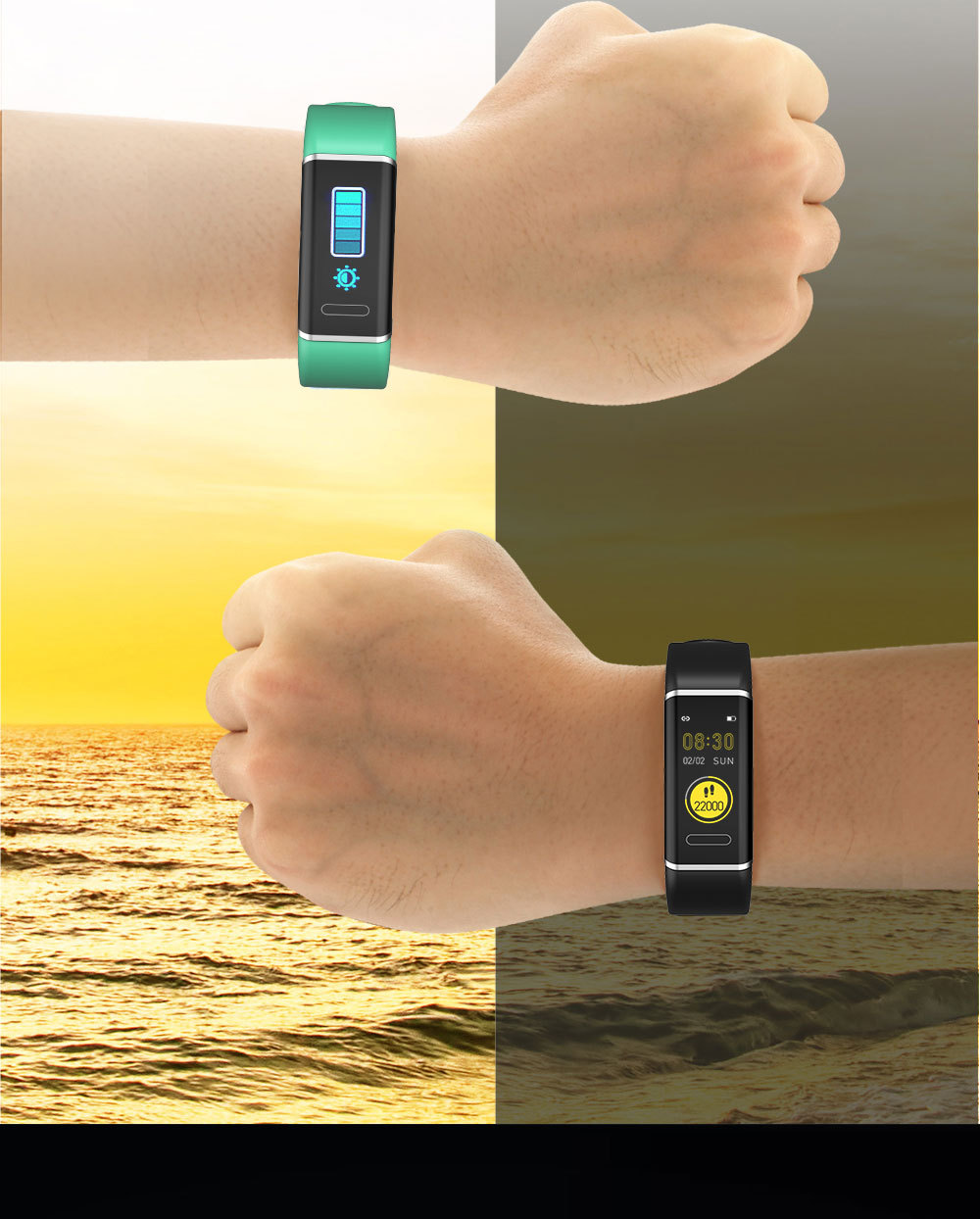 Title 12, CT6 Smart Motion Meter Step Color Screen Bracel...