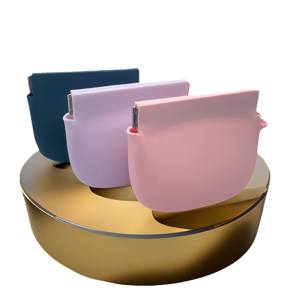 新型シリコン製スプリットコインバッグ、ハンドストラップ付き、コイン収納バッグ、口紅、イヤホン、鍵収納ボックス