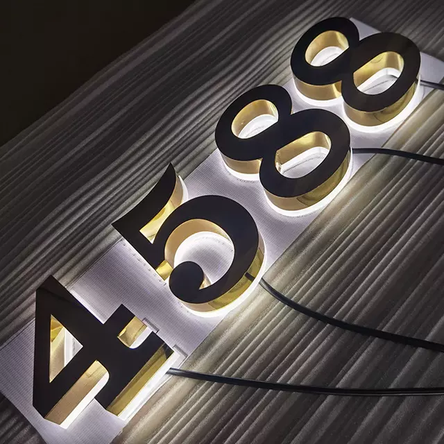 门头灯箱招牌发光字不锈钢亚克力树脂字迷你字led水晶背光字母灯