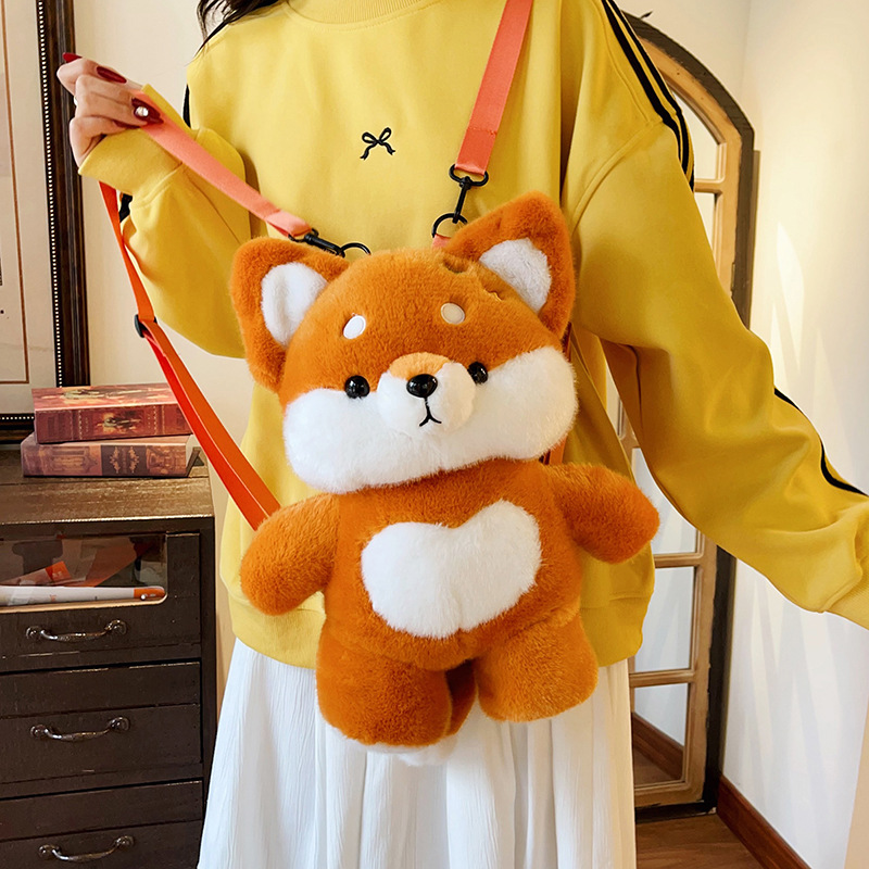 Wholesale Cross-Border 2025 New Model Cute Little Yellow Duck Plush Backpack for Girls, Children's Animal Cartoon Backpack