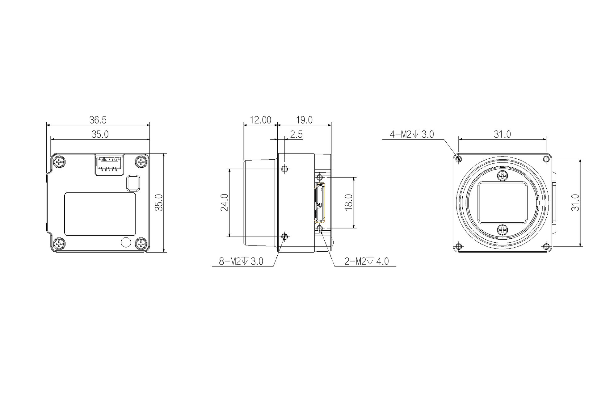 大华华睿IRAYPLE AB3A20MU000 单板工业相机