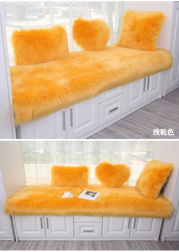 New Chinese-Style Large Red Chair Cushion, Faux Cashmere Door Mat, High-End Blue Carpet for Living Room Decoration and Grand Opening