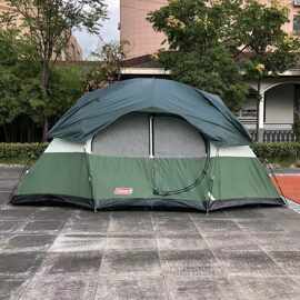 库存处理便携一房户外野营双层防雨防风帐8-10人双人手动大帐篷