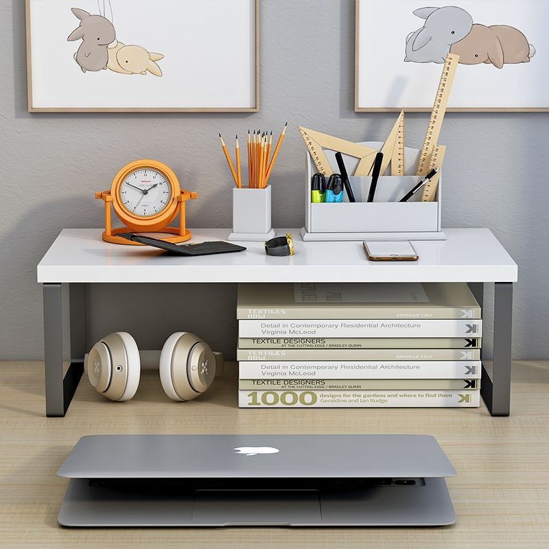 Desktop Bookshelf Wrought Iron Storage Rack Computer Display Elevated Rack Office Organization Storage Rack Notebook Bracket