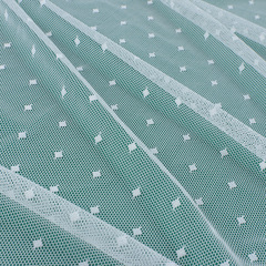 彈力蕾絲面料經編錦綸150cm門幅面料 菱形經典寬面料 女裝輔料