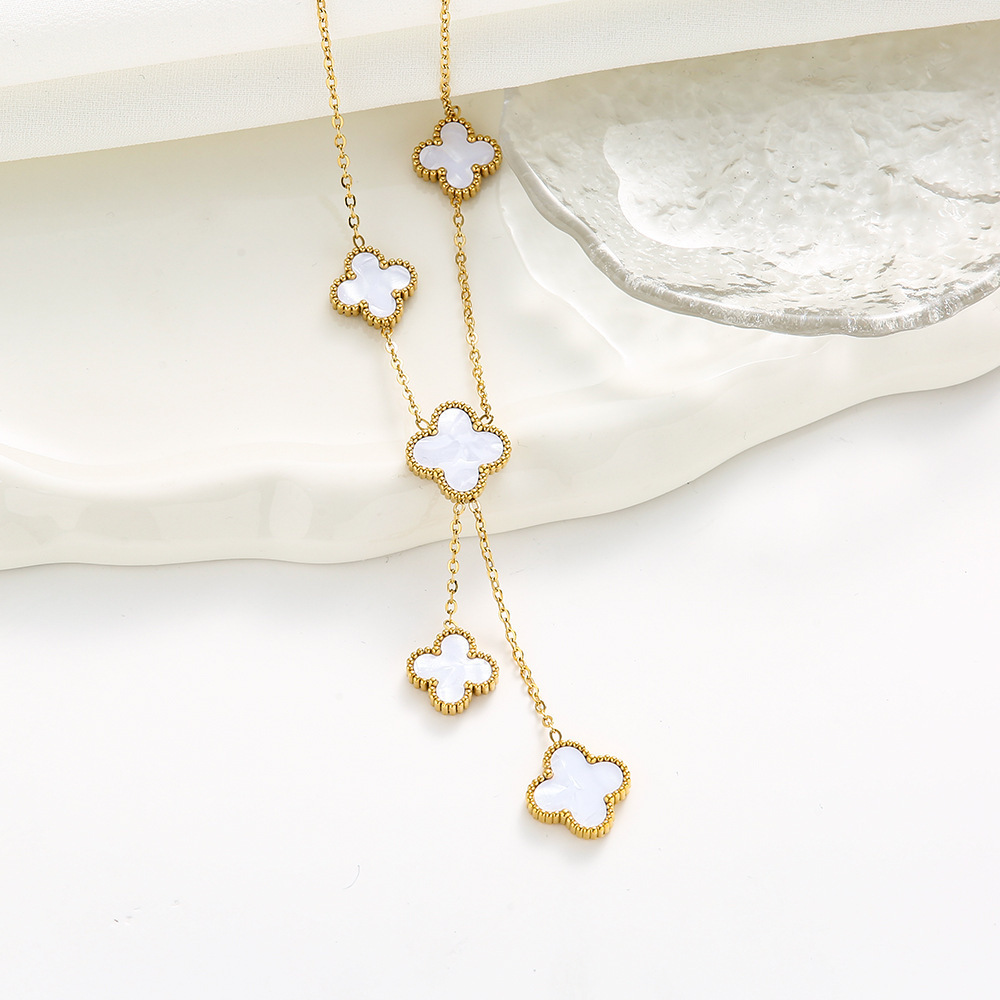 Transfronterizos vacío galvanizado de aluminio de acero de alta versión cuatro hojas cinco flores fritillaria brazalete de oro rosa fábrica venta al por mayor directa