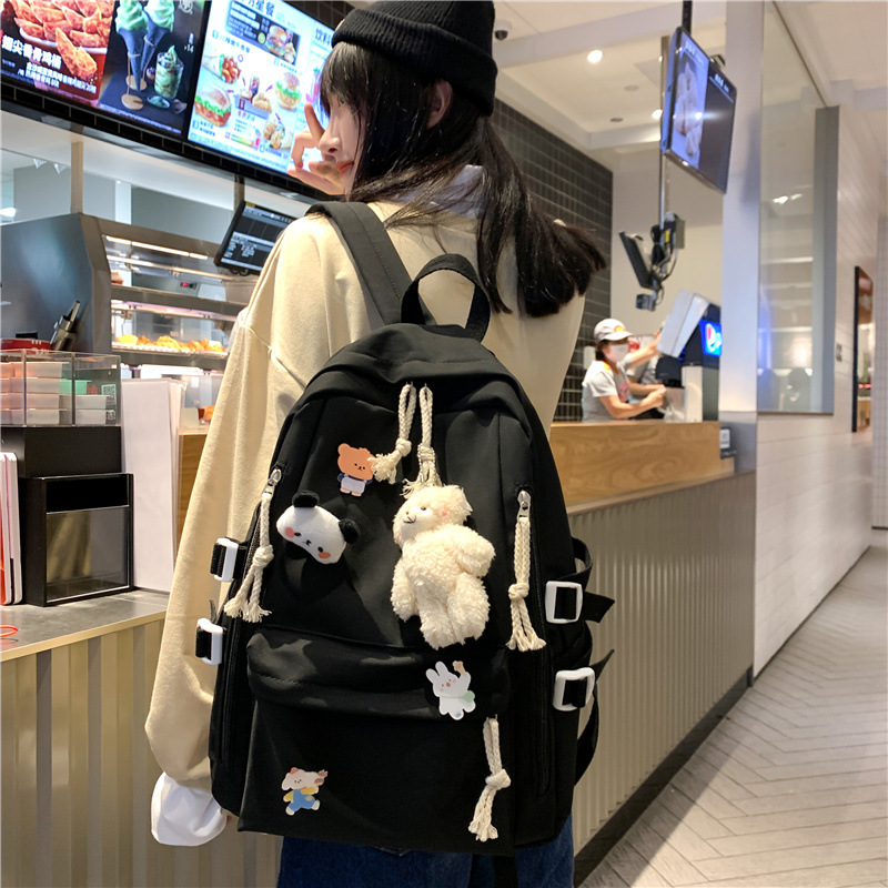 2021 Nueva mochila linda de gran capacidad de estilo coreano para estudiantes de secundaria Mochila japonesa para estudiantes universitarios femeninos
