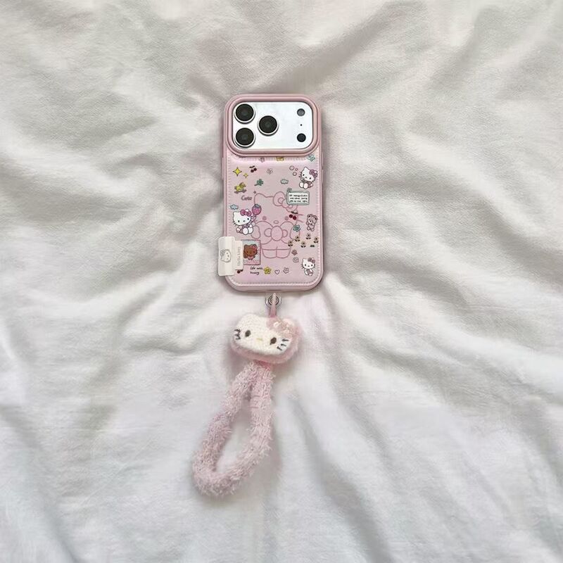 Label Balloon Kitty Cat Suitable for Iphone17Promax Mobile Phone Case New 16/15 Drum Bag 15 Niche 13