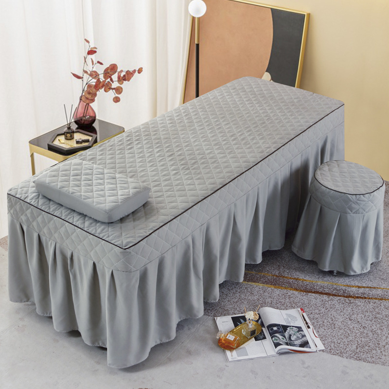 Beauty Salon Bedspread Single Piece Two-Piece Set of Sheets Beauty Body Massage Parlor Medical Four Seasons Style with Holes