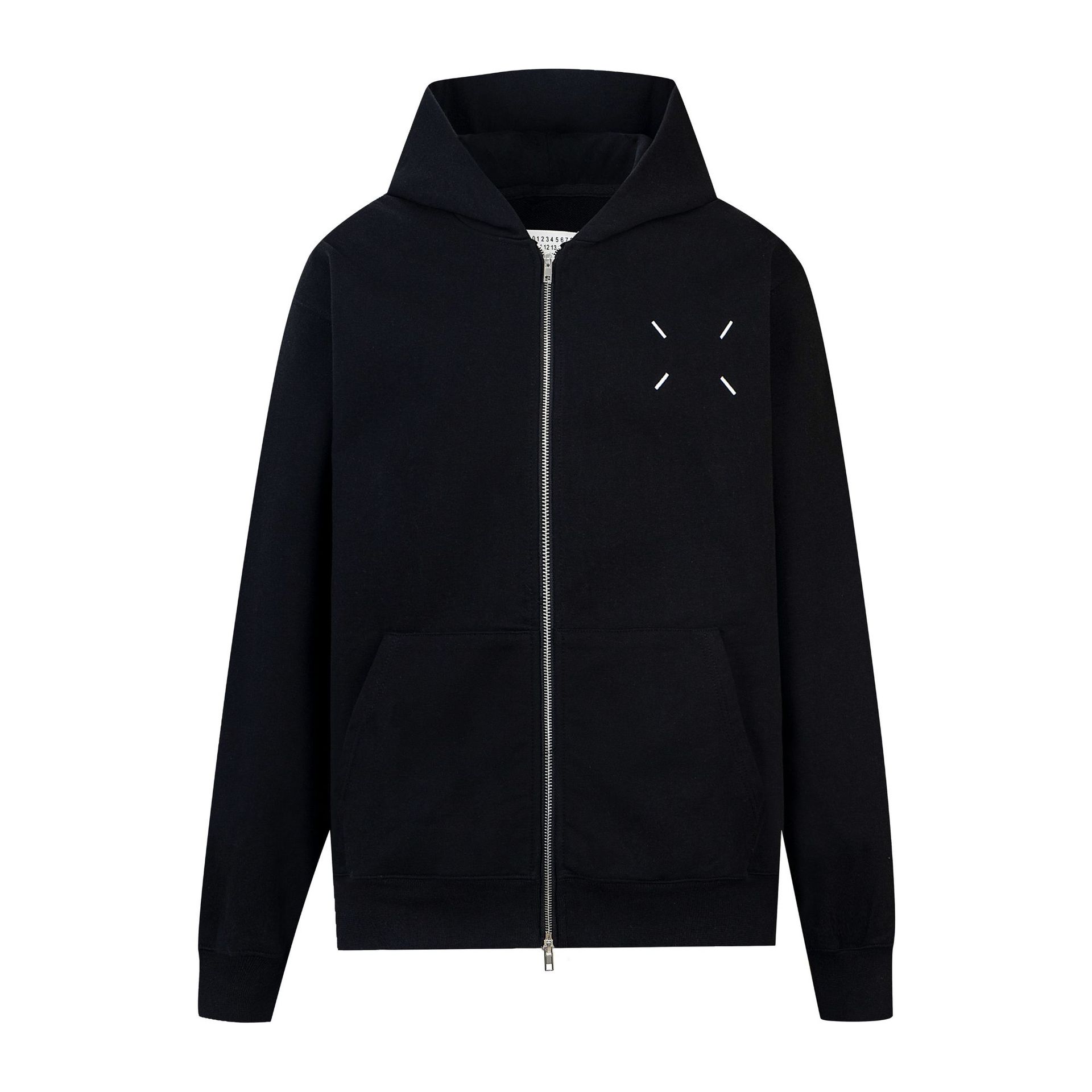 MM6 Hoodie Jacket Logo Black