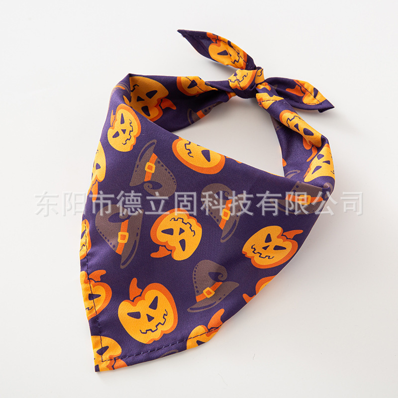 ペット用ハロウィンパンプキン三角スカーフ、ペット服、ペット用よだれかけ、犬用よだれかけ、猫用よだれかけ|undefined