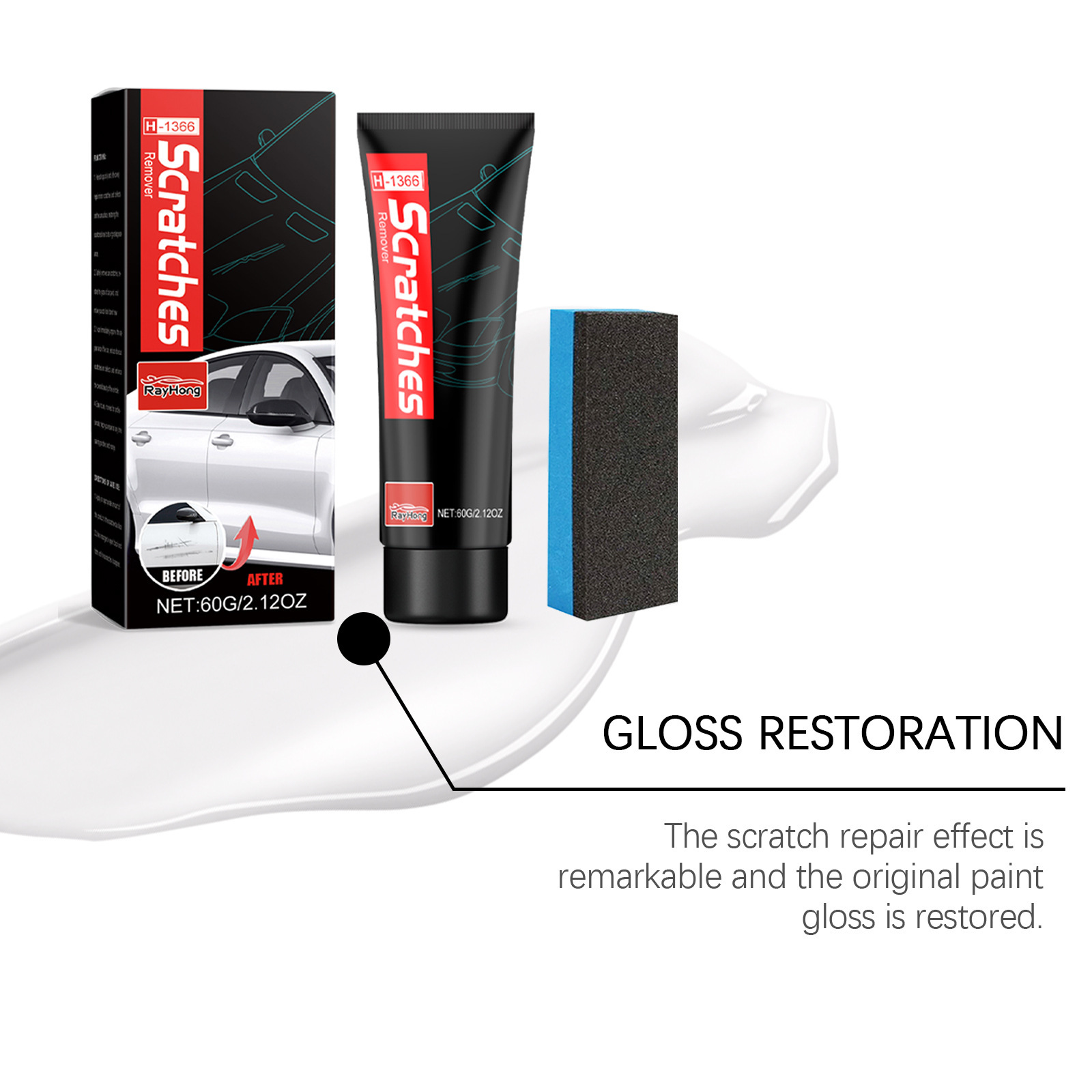 Rayhong Car Scratch Repair Wax Paint Cleaning, Decontamination, Scratch Polishing, Renovation, Brightening Care and Maintenance
