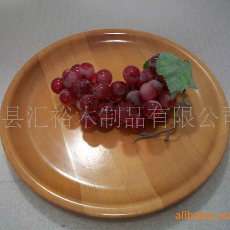 圆形干果盘木碟子拍摄道具儿童辅食盘家用圆形木质点心零食盘