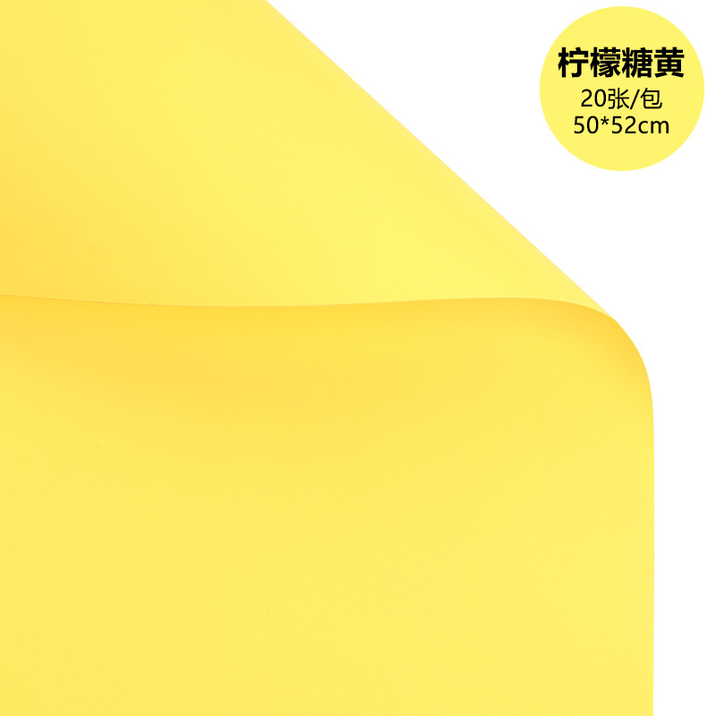 Papel de color sólido de alta fijación papel de embalaje de flores espesar película impermeable floral material de envoltura floral al por mayor ramo de flores artesanales de alta calidad