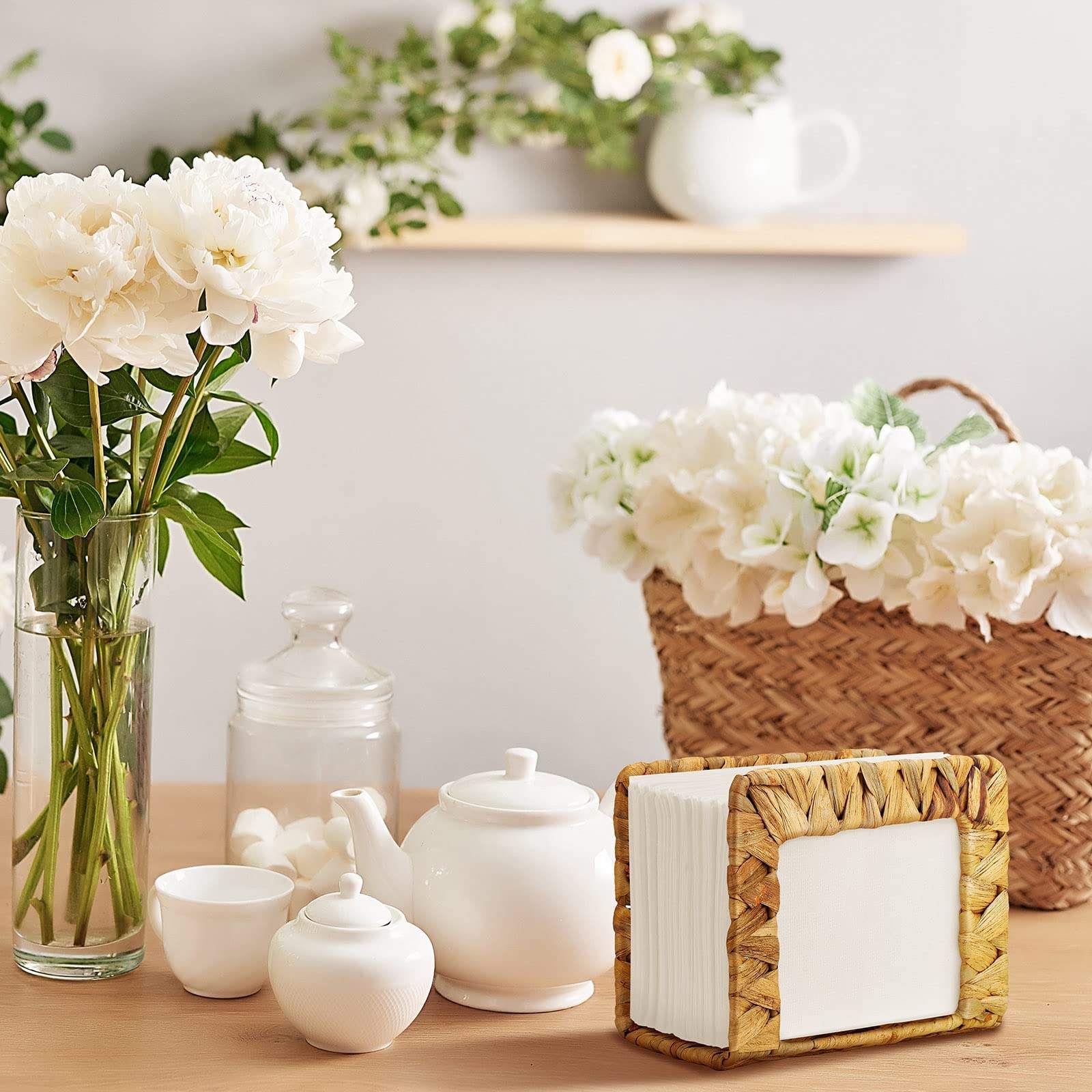 Customizado cross-border calabaza grasa trenzada caja de extracción de papel sala de estar casera mesa de comedor caja de toallas servillas caja de almacenamiento de toallas de caña