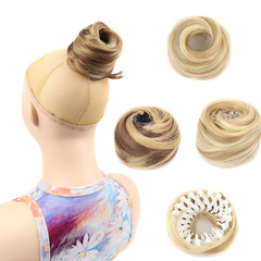鳥の巣の団子の頭のかつらは神器のつぼみの髪を巻いて自然に量の髪を増加します。