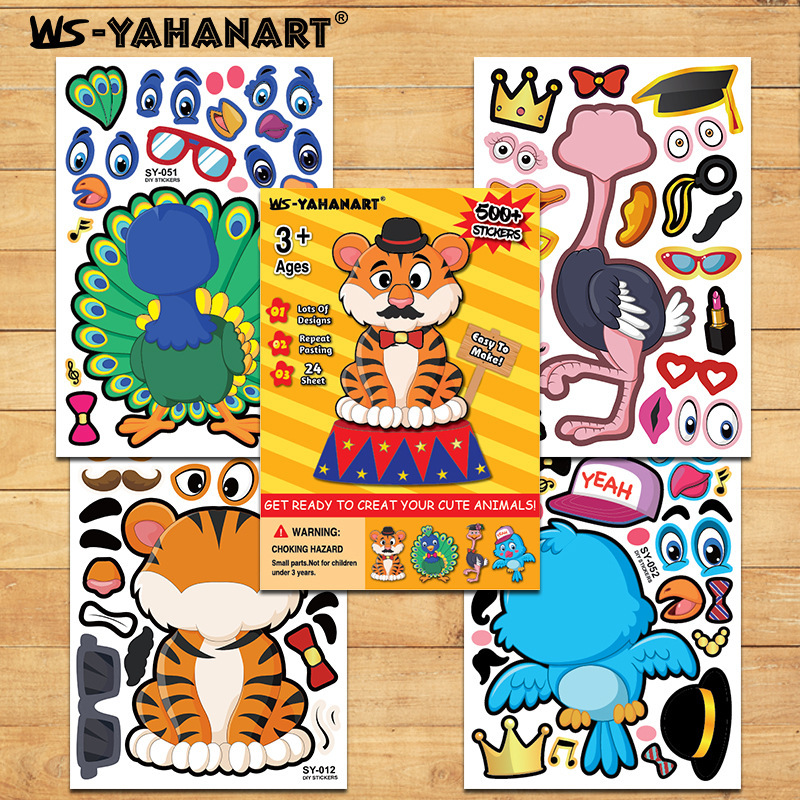 Pegatinas DIY Infantiles de Dibujos Animados de Papel Artesanal, Decorativo, para Día de los Niños image 22