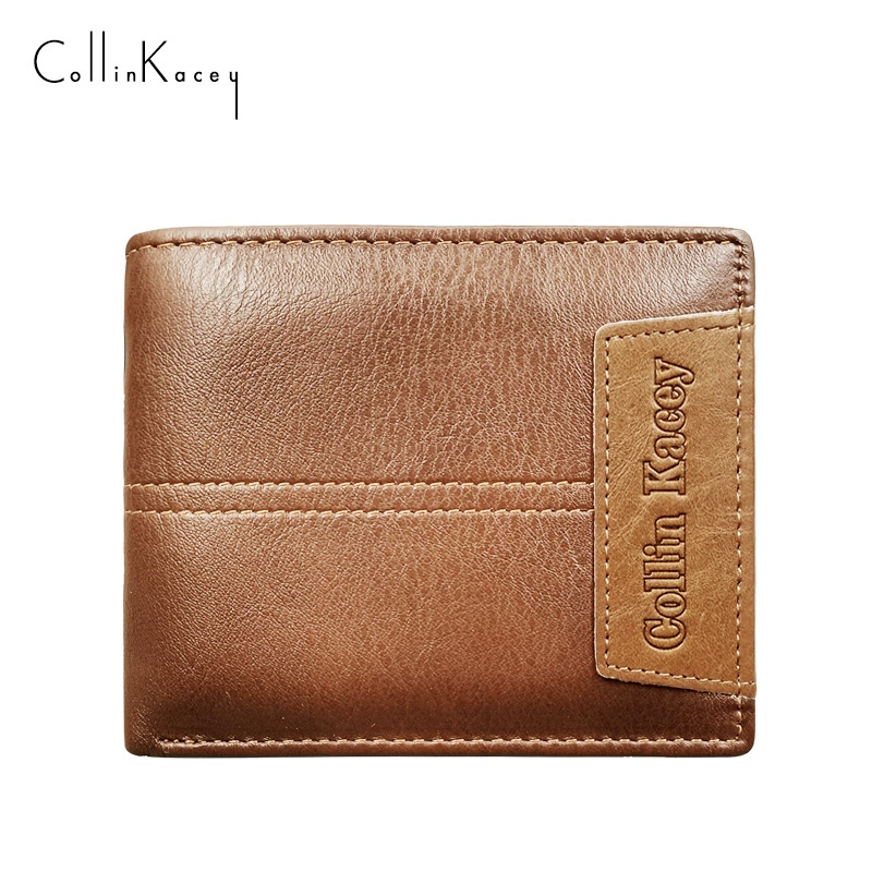 Retro leather wallet, short card holder, city style, top‑layer cowhide, compact 13×11×3.5 cm
