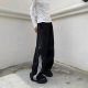 Deconstruction Zipper Three Bars American Style Wide Leg Pants Women's Loose Dipping Dipping Trousers Hip-hop Sports Casual Pants Men