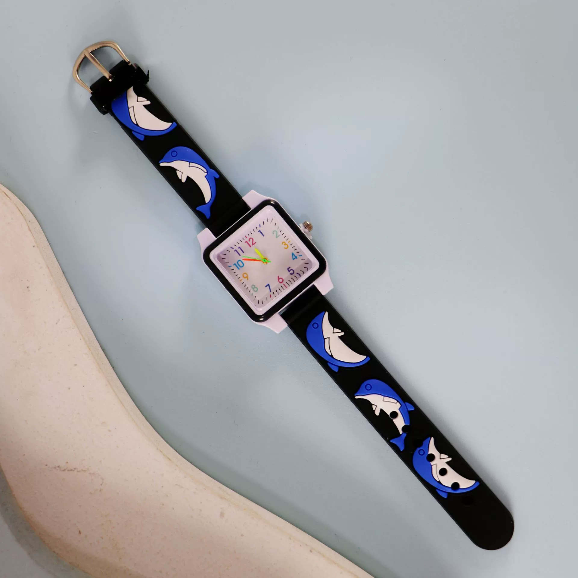 Silicone children's watch with gears, children's quartz watches