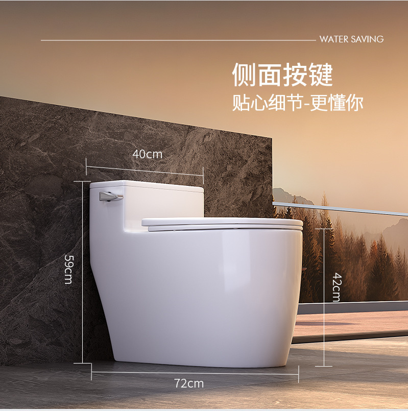 inodoro de gran impulso lateral tipo tipo tubo grande ahorro de agua tipo sifón anti-spillado anti-congelación grietas tipo pequeño asiento de inodoro de casa